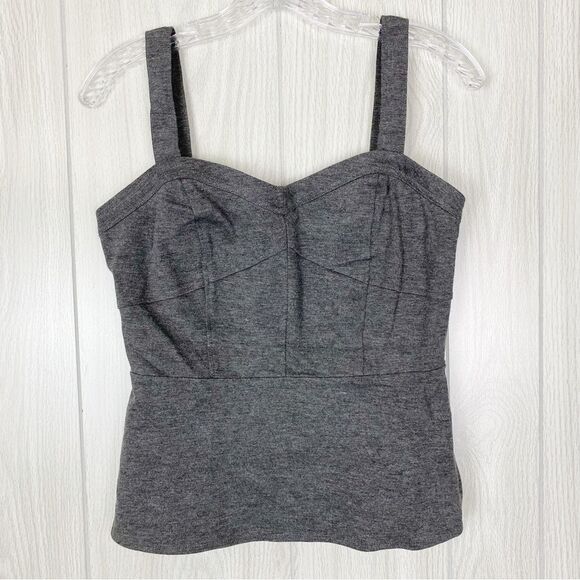 CAbi Tops - Cabi | Dark Gray Peplum Tank Top Size 6